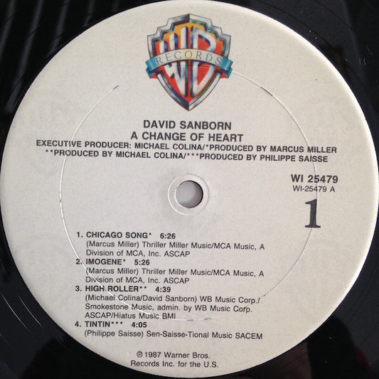 David Sanborn Groovy lp Coaster - A Change Of Heart