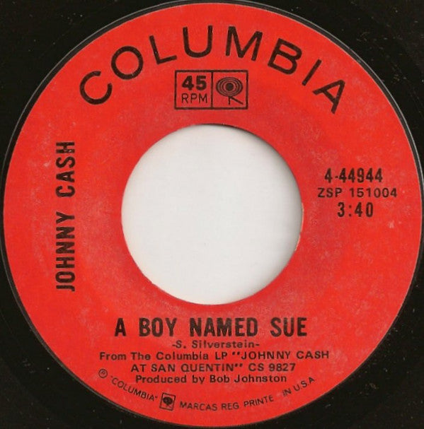 Johnny Cash Groovy 45 Coaster - A Boy Named Sue