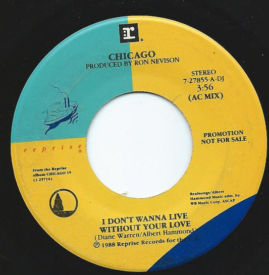 Chicago  Groovy 45 Coaster - I Don't Wanna Live Without Your Love