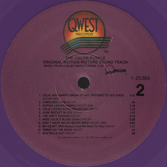 Quincy Jones Groovy lp Coaster - The Color Purple (Original Motion Picture Sound Track)