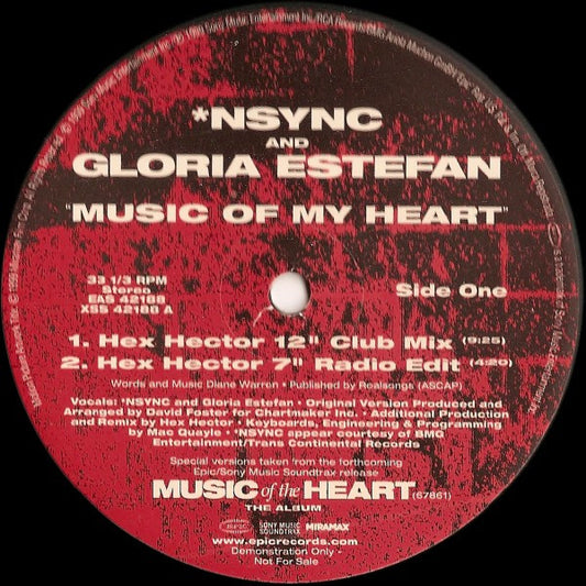 *NSYNC/Gloria Estefan 12" Groovy Coaster - Music Of My Heart