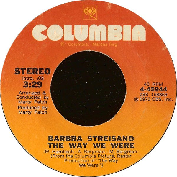 Barbra Streisand Groovy 45 Coaster - The Way We Were