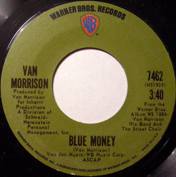 Van Morrison Groovy 45 Coaster - Blue Money