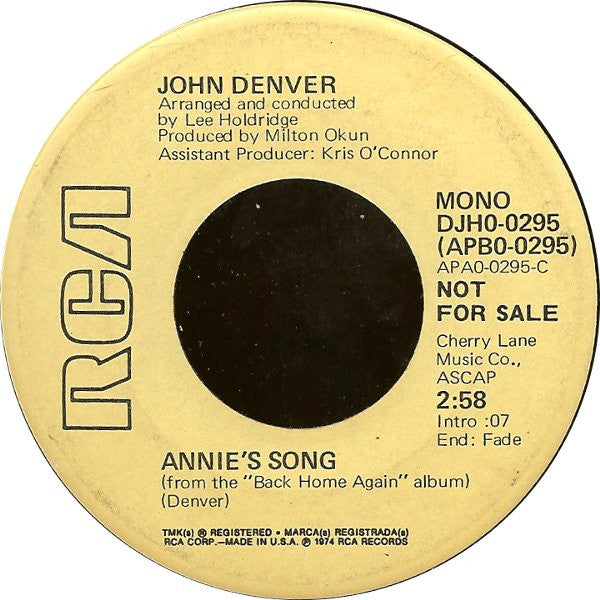 John Denver Groovy Coaster - Annie's Song