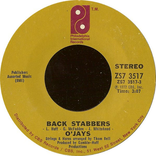 The O'Jays Groovy Coaster - Back Stabbers