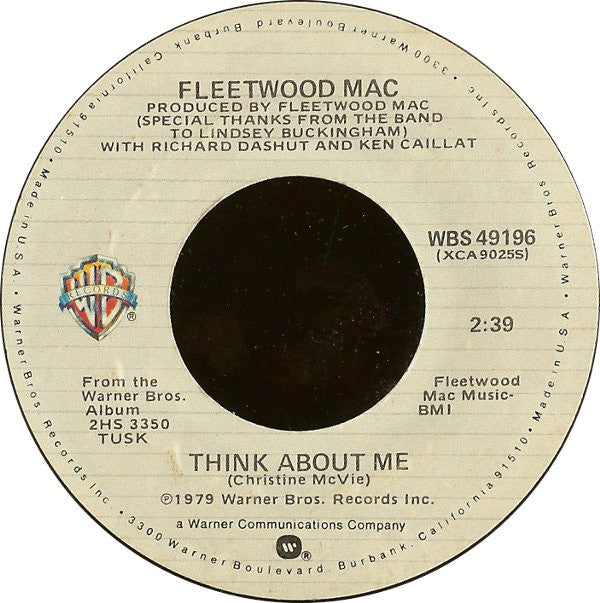 Fleetwood Mac Groovy Coaster - Think About Me / Save Me A Place