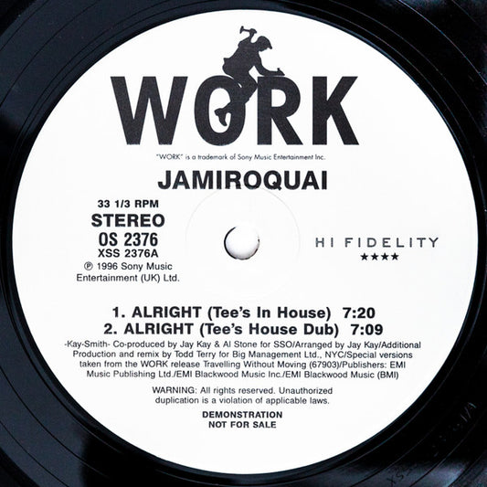 Jamiroquai Groovy 12" Coaster - Alright