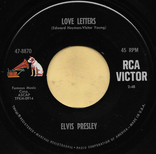 Elvis Presley Groovy 45 Coaster - Love Letters