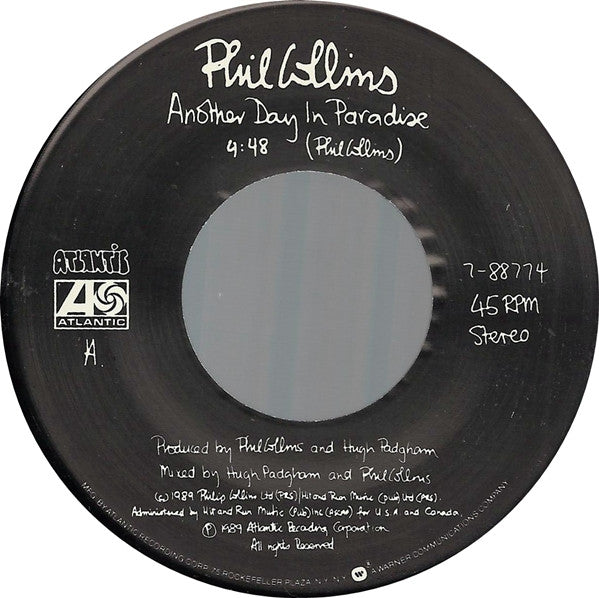 Phil Collins Groovy Coaster - Another Day In Paradise (Side A)