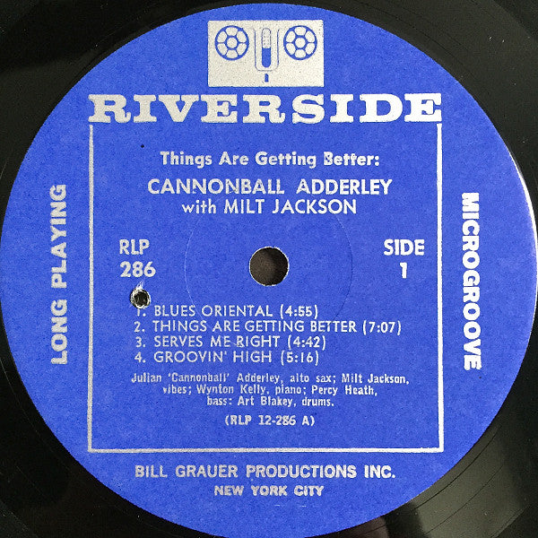 Cannonball Adderley Groovy Coaster - Things Are Getting Better (Side 1)