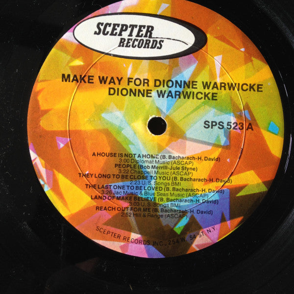 Dionne Warwick Groovy lp Coaster - Make Way For Dionne Warwick