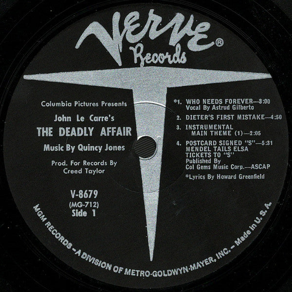 Quincy Jones Groovy lp Coaster - The Deadly Affair (The Original Sound Track Album)