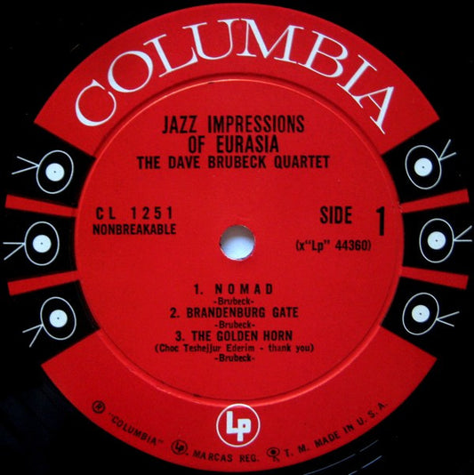 The Dave Brubeck Quartet Groovy Coaster - Jazz Impressions Of Eurasia (Side 1)