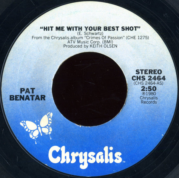 Pat Benatar Groovy 45 Coaster - Hit Me With Your Best Shot