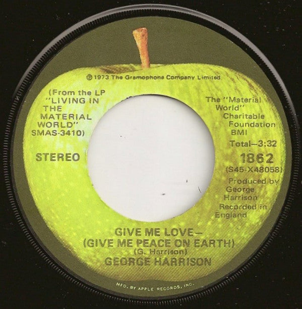 George Harrison Groovy 45 Coaster - Give Me Love (Give Me Peace On Earth)