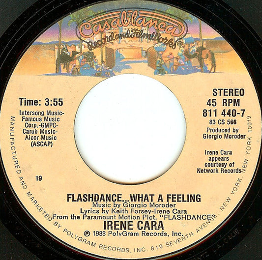 Irene Cara Groovy 45 Coaster - Flashdance... What A Feeling