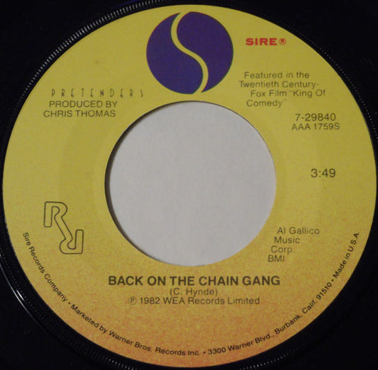 The Pretenders Groovy 45 Coaster - Back On The Chain Gang