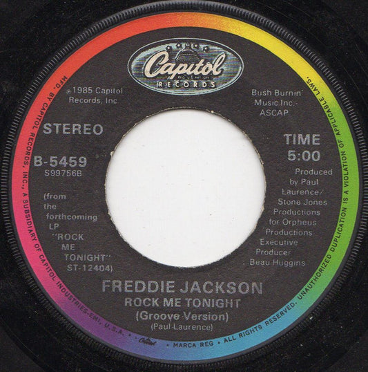 Freddie Jackson Groovy Coaster - Rock Me Tonight (For Old Times Sake) (Side B)