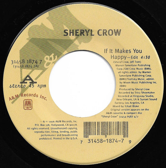 Sheryl Crow Groovy 45 Coaster - If It Makes You Happy