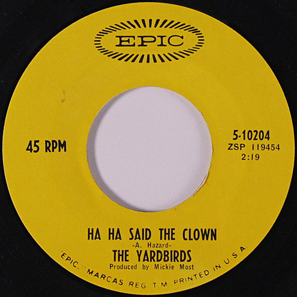 The Yardbirds Groovy 45 Coaster - Ha Ha Said The Clown