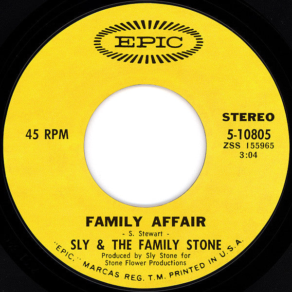 Sly & The Family Stone Groovy 45 Coaster - Family Affair