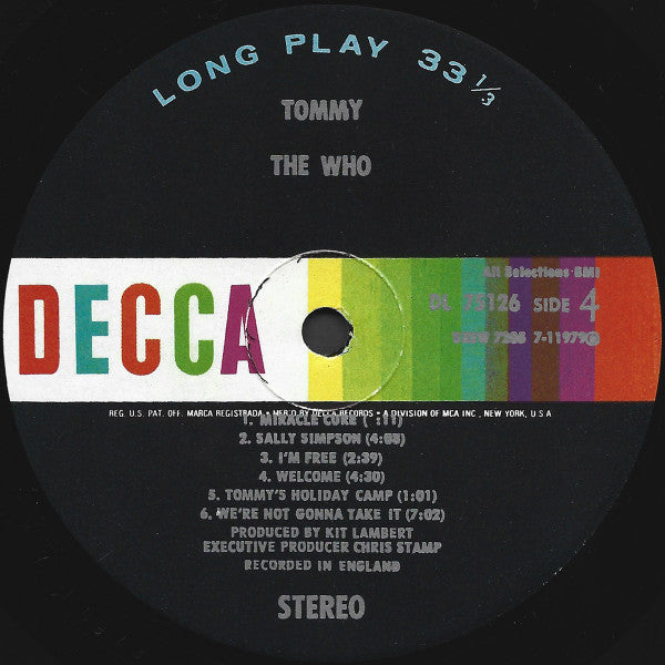 The Who Groovy Coaster - Tommy (Side 2)