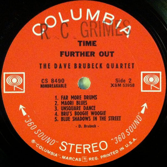 The Dave Brubeck Quartet Groovy Coaster - Time Further Out (Miro Reflections) (Side 2)