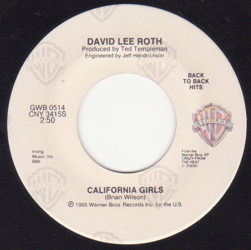 David Lee Roth Groovy Coaster - California Girls