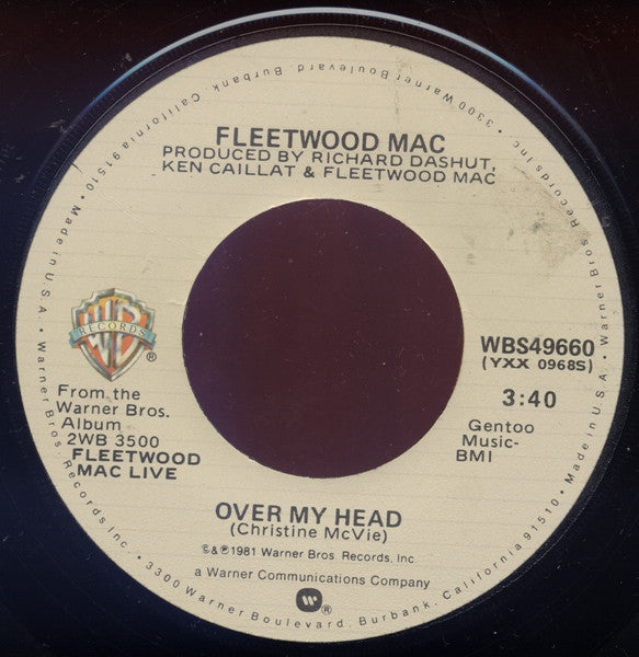 Fleetwood Mac Groovy 45 Coaster - Over My Head