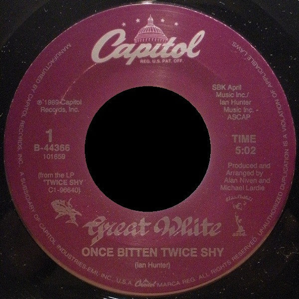 Great White Groovy Coaster - Once Bitten Twice Shy (Side 1)