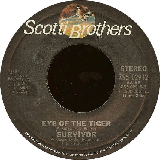 Survivor Groovy 45 Coaster - Eye Of The Tiger