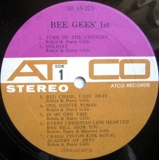 Bee Gees Groovy Coaster - Bee Gees' 1st (Side 1)