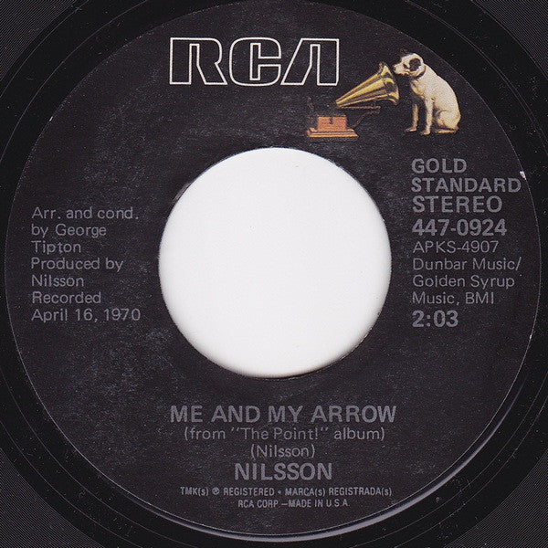 Harry Nilsson Groovy 45 Coaster -  Me And My Arrow