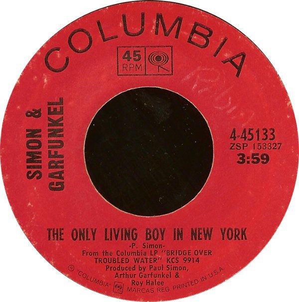 Simon & Garfunkel Groovy 45 Coaster - The Only Living Boy In New York