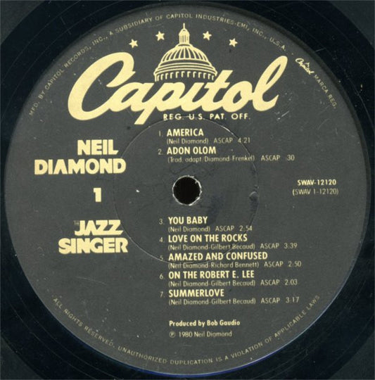 Neil Diamond Groovy Coaster - The Jazz Singer (Original Songs From The Motion Picture) (Side 1)