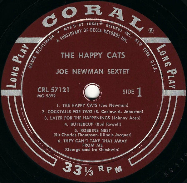 Joe Newman Sextet Groovy lp Coaster - The Happy Cats