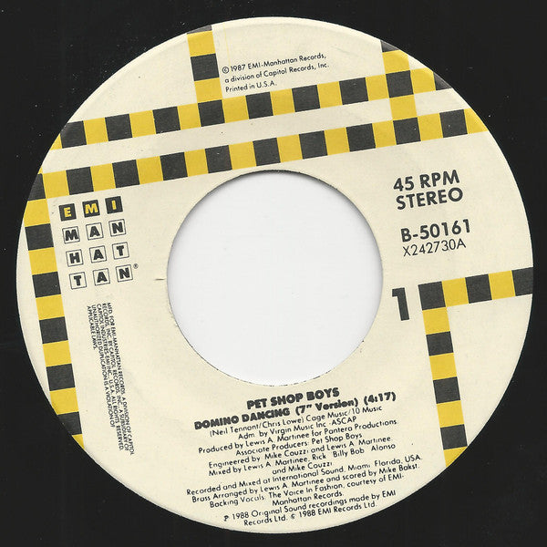 Pet Shop Boys Groovy 45 Coaster - Domino Dancing