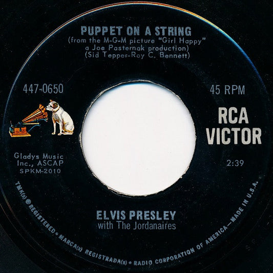 Elvis Presley Groovy 45  Coaster - Puppet On A String