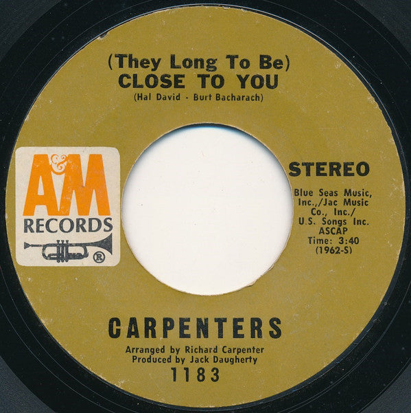 Carpenters Groovy Coaster - (They Long To Be) Close To You