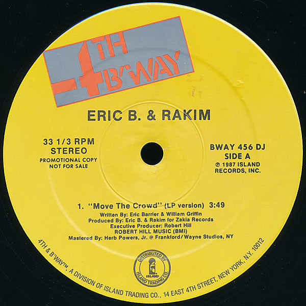 Eric B. & Rakim Groovy Coaster - Move The Crowd (Side 1)