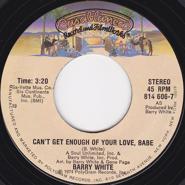 Barry White Groovy Coaster - Can't Get Enough Of Your Love, Babe / You're The First, The Last, My Everything