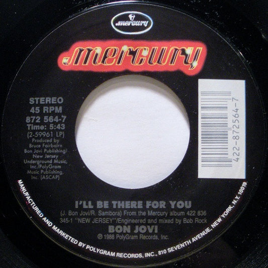 Bon Jovi Groovy 45 Coaster - I'll Be There For You