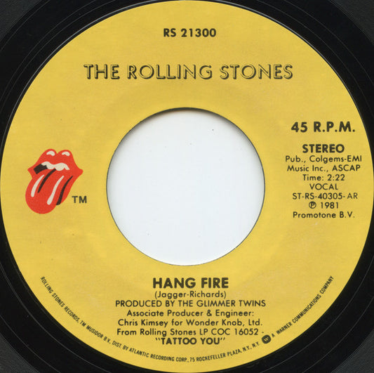 The Rolling Stones Groovy 45 Coaster - Hang Fire