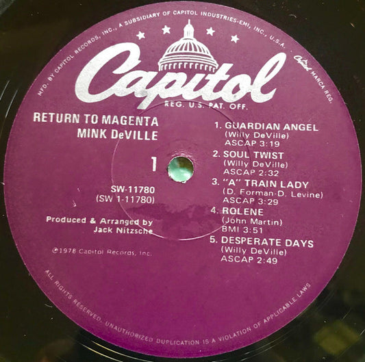 Mink DeVille Groovy Coaster - Return To Magenta (Side 1)