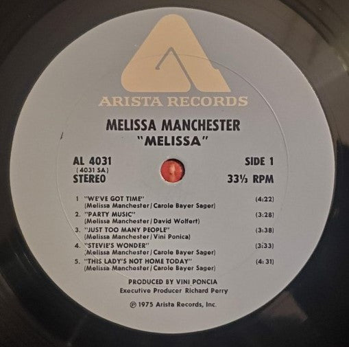 Melissa Manchester Groovy Coaster - Melissa (Side 1)