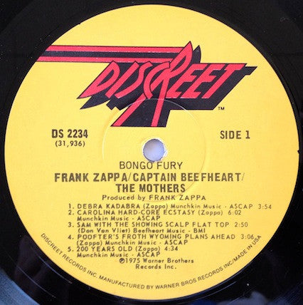 Frank Zappa & Captain Beefheart Groovy Coaster - Bongo Fury