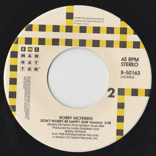 Bobby McFerrin Groovy 45 Coaster -  Don't Worry Be Happy