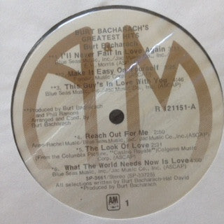 Burt Bacharach Groovy lp Coaster - Burt Bacharach's Greatest Hits