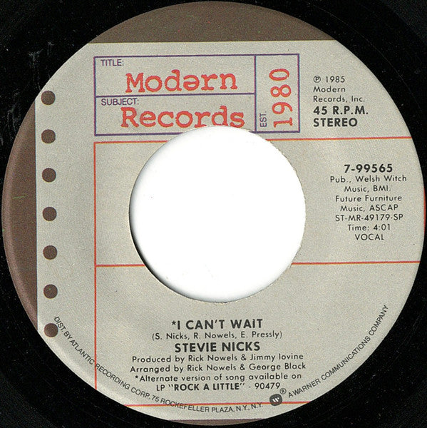 Stevie Nicks Groovy 45 Coaster - I Can't Wait