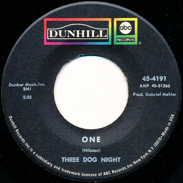 Three Dog Night Groovy 45 Coaster - One